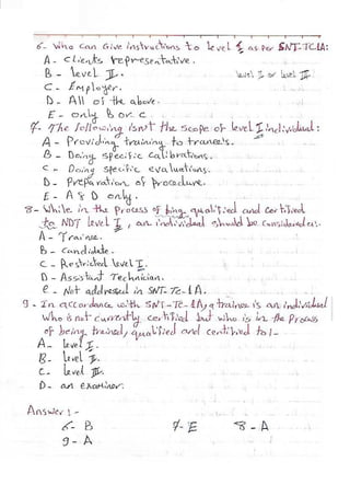 ASNT Basic Level III Notes Part III- Dr. Samir Saad (Handwriting) 