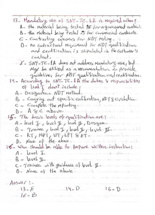 ASNT Basic Level III Notes Part III- Dr. Samir Saad (Handwriting) 