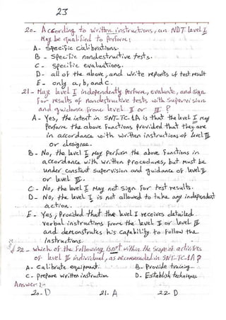 ASNT Basic Level III Notes Part III- Dr. Samir Saad (Handwriting) 