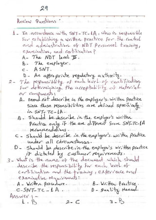 ASNT Basic Level III Notes Part III- Dr. Samir Saad (Handwriting) 
