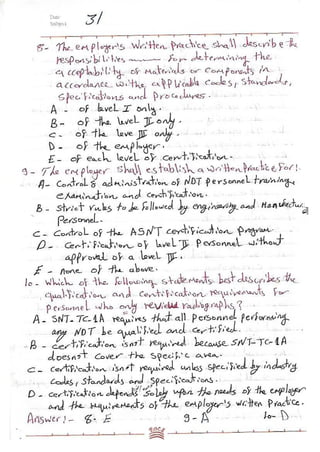 ASNT Basic Level III Notes Part III- Dr. Samir Saad (Handwriting) 