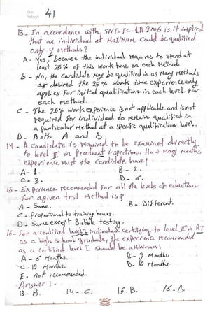 ASNT Basic Level III Notes Part III- Dr. Samir Saad (Handwriting) 