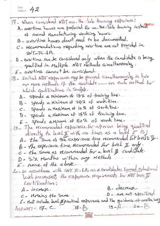 ASNT Basic Level III Notes Part III- Dr. Samir Saad (Handwriting) 