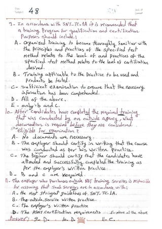ASNT Basic Level III Notes Part III- Dr. Samir Saad (Handwriting) 