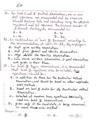 ASNT Basic Level III Notes Part III- Dr. Samir Saad (Handwriting) 