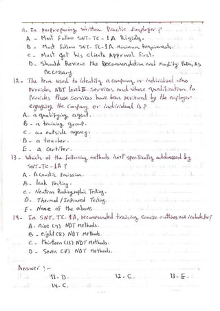 ASNT Basic Level III Notes Part III- Dr. Samir Saad (Handwriting) 