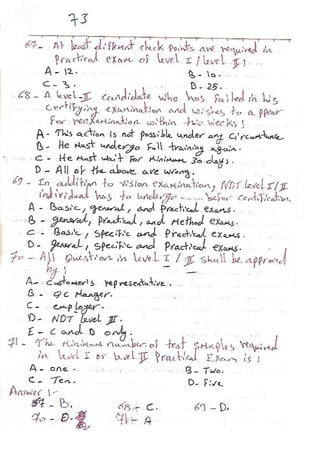 ASNT Basic Level III Notes Part III- Dr. Samir Saad (Handwriting) 
