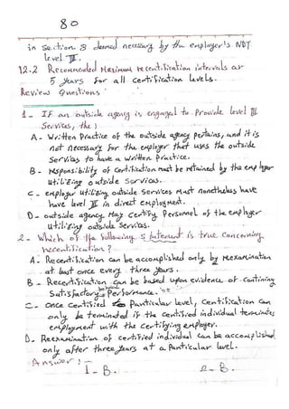 ASNT Basic Level III Notes Part III- Dr. Samir Saad (Handwriting) 
