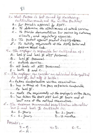 ASNT Basic Level III Notes Part III- Dr. Samir Saad (Handwriting) 