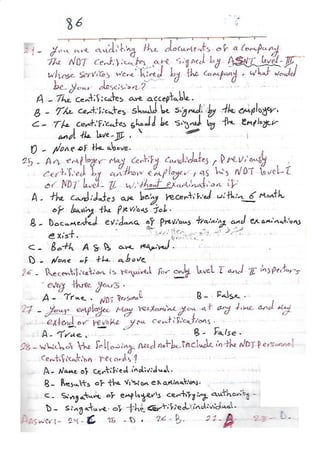 ASNT Basic Level III Notes Part III- Dr. Samir Saad (Handwriting) 