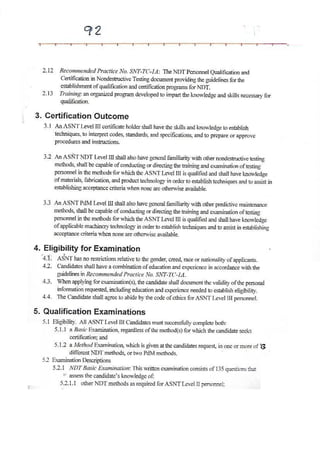 ASNT Basic Level III Notes Part III- Dr. Samir Saad (Handwriting) 