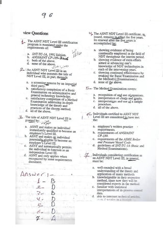 ASNT Basic Level III Notes Part III- Dr. Samir Saad (Handwriting) 