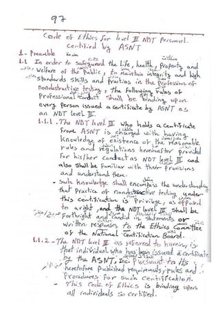 ASNT Basic Level III Notes Part III- Dr. Samir Saad (Handwriting) 