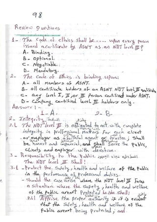 ASNT Basic Level III Notes Part III- Dr. Samir Saad (Handwriting) 