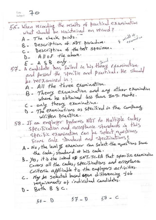 ASNT Basic Level III Notes Part III- Dr. Samir Saad (Handwriting) 
