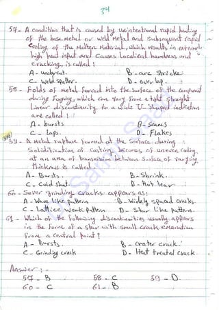 ASNT Basic Level III Notes Part II- Dr. Samir Saad (Handwriting) | PDF