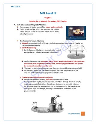 ASNT Magnetic Flux Leakage (MFL) Level III Notes-Dr. Samir Saad