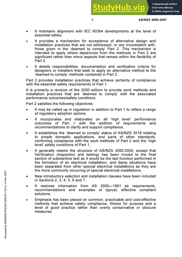 AS NZS AS NZS 3000 2007 Wiring Rules PPT