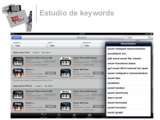 Estudio de keywords
 