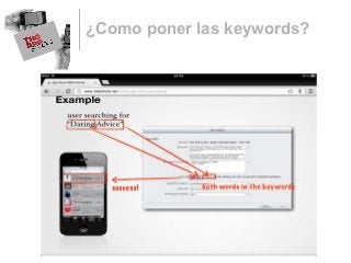 ¿Como poner las keywords?
 