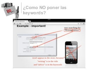 ¿Como NO poner las
keywords?
 