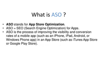 What is ASO ?
 