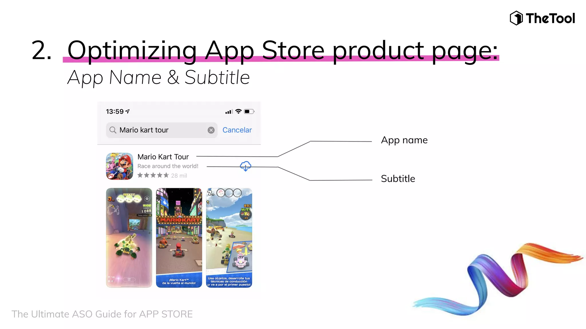 2. Optimizing App Store product page:
App Name & Subtitle
The Ultimate ASO Guide for APP STORE
App name
Subtitle
 