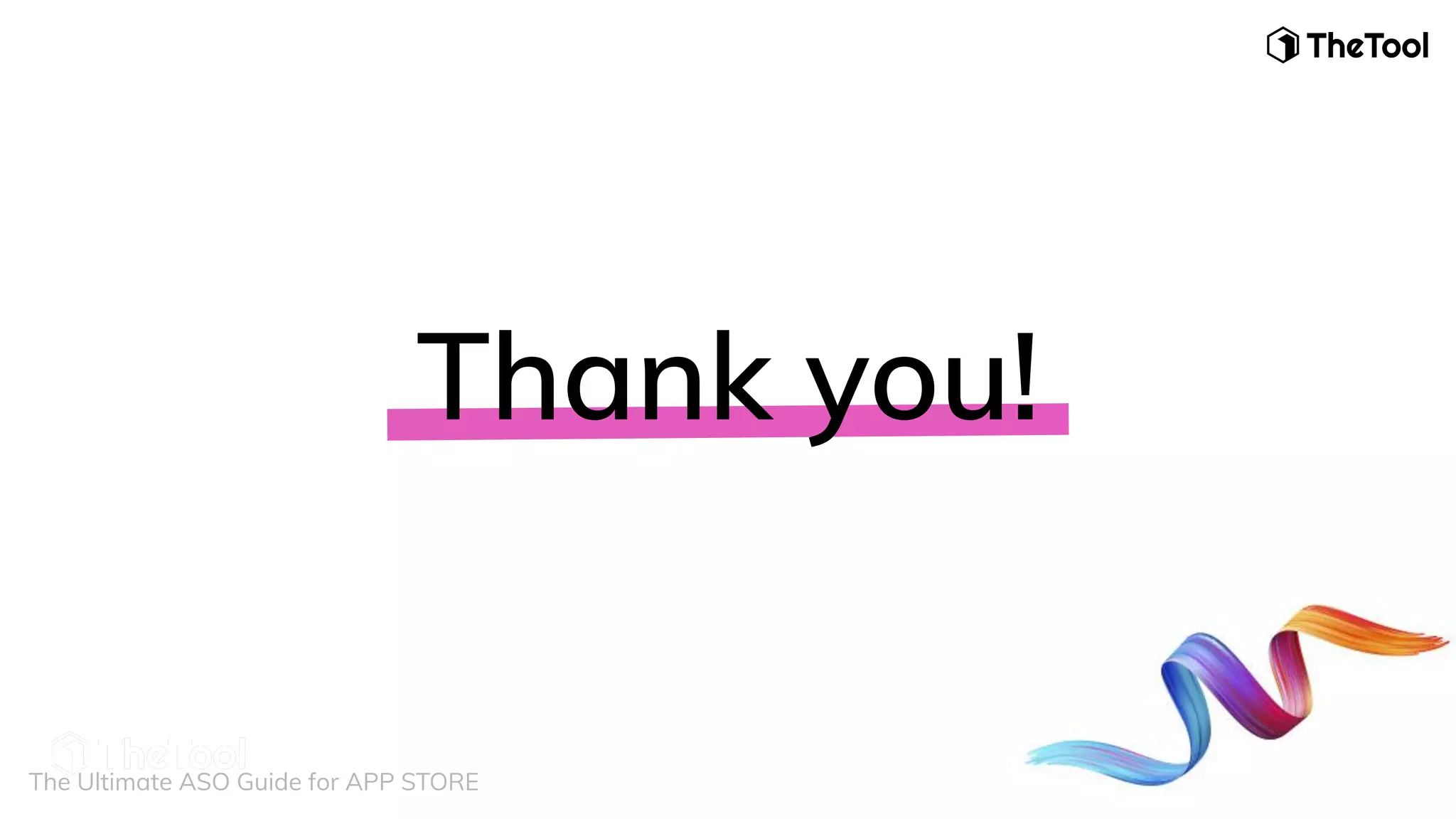 Thank you!
The Ultimate ASO Guide for APP STORE
 