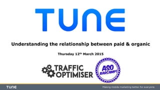 Understanding the relationship between paid & organic
Thursday 12th March 2015
 