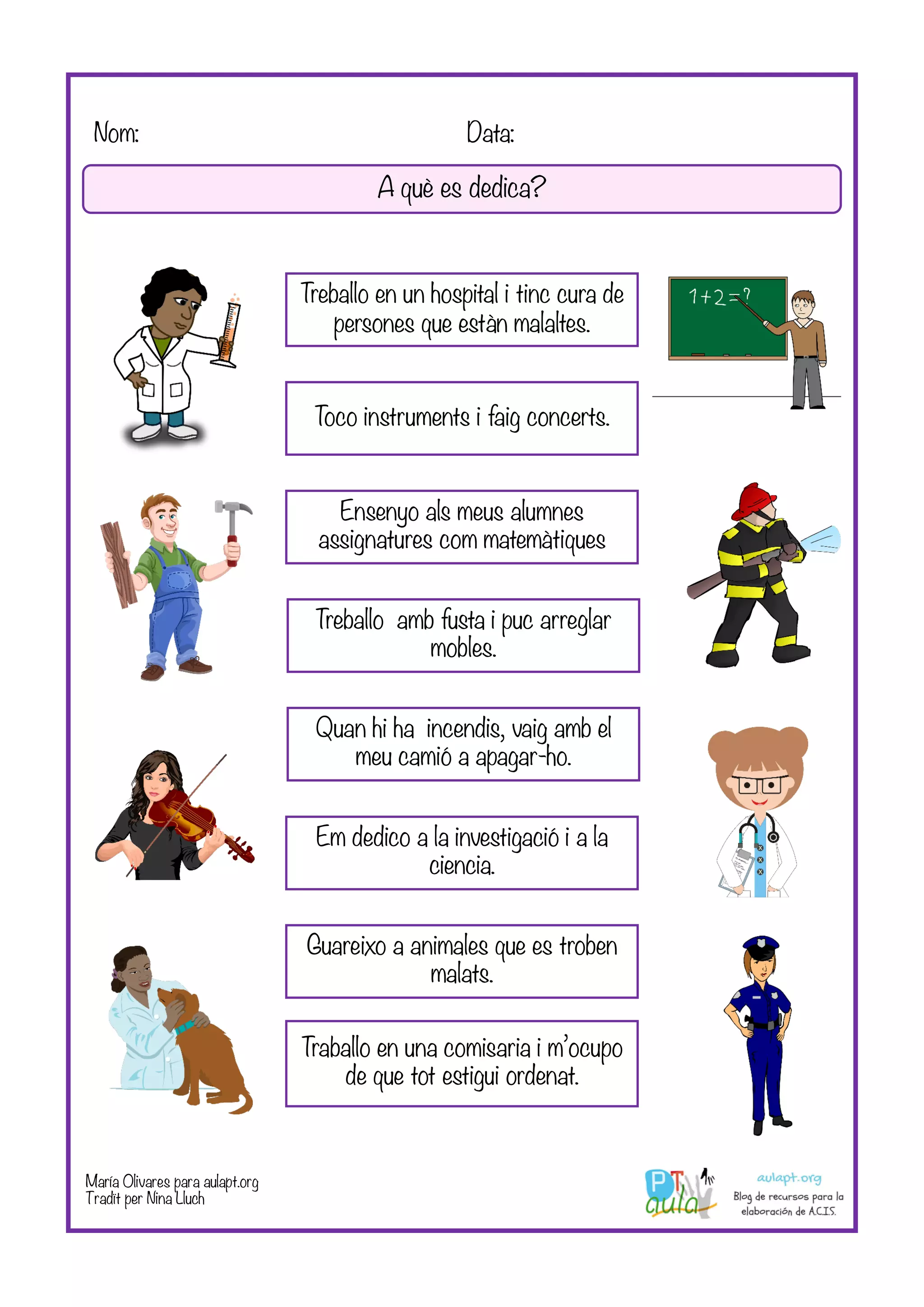 Asociació imatge-text-professions | PDF