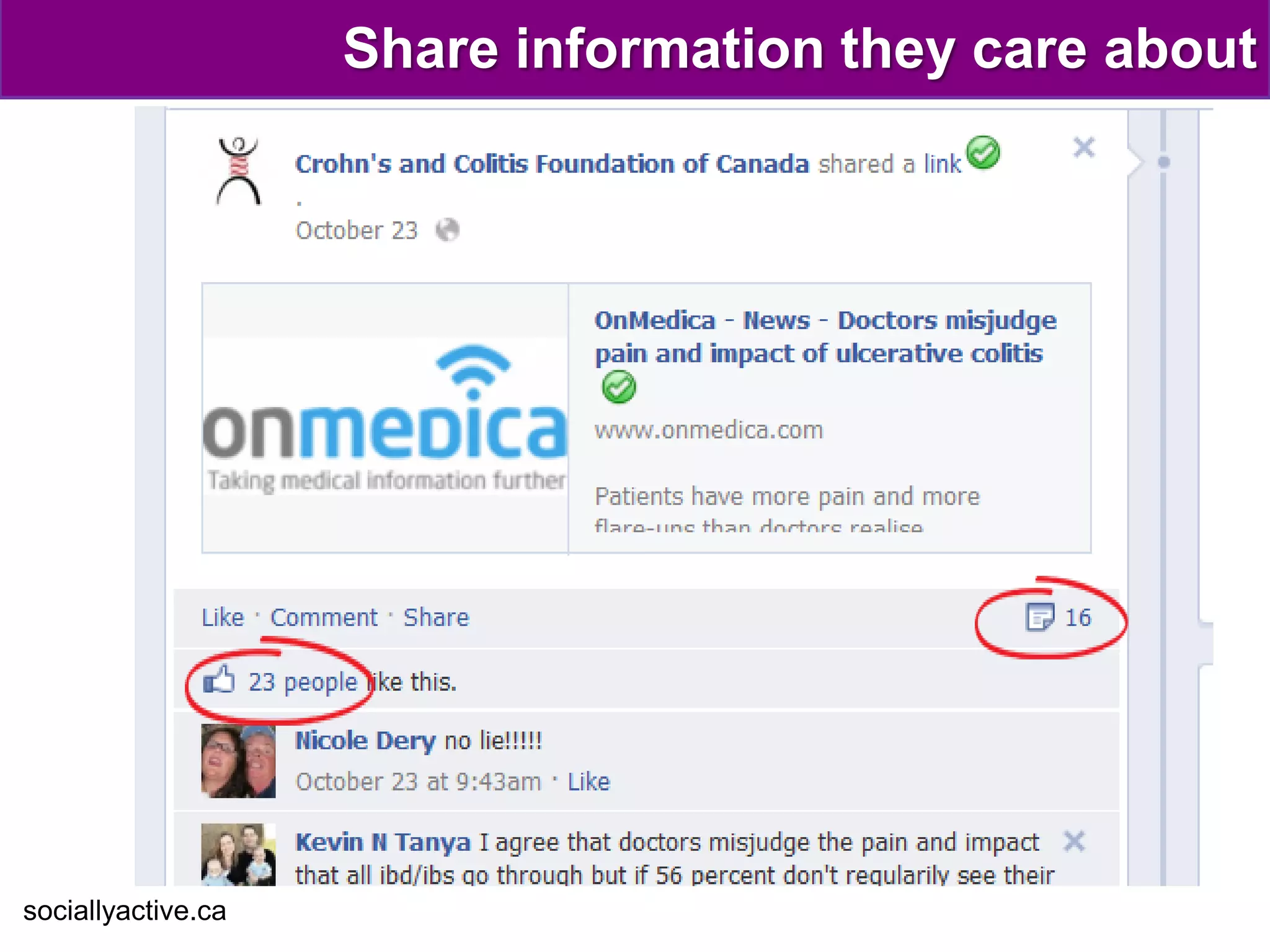 Share information they care about




sociallyactive.ca
 