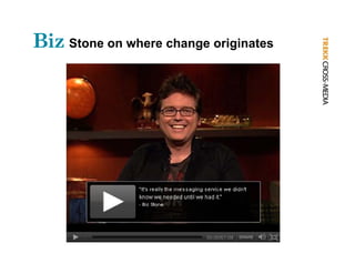 Biz Stone on where change originates
 