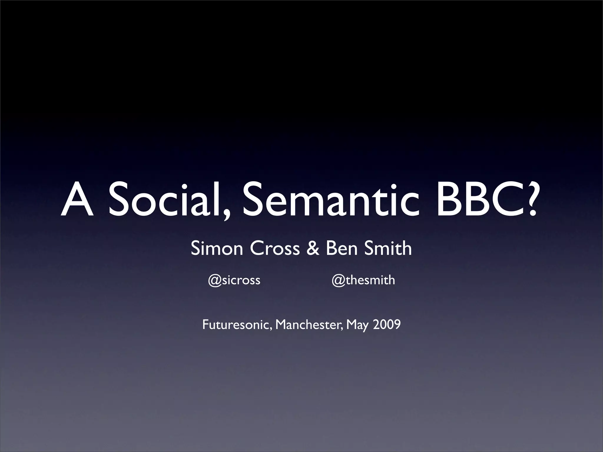A Social Semantic BBC?