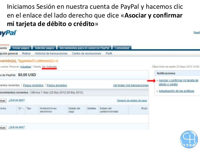 tarjeta credito de paypal