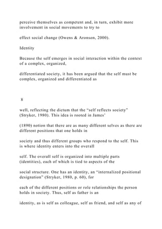 A Sociological Approach to Self and Identity .docx