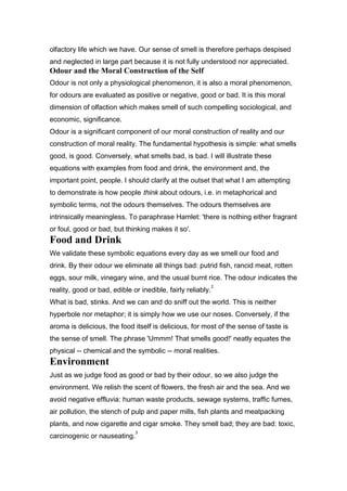 Putrid Examples A sociology of smell | DOC