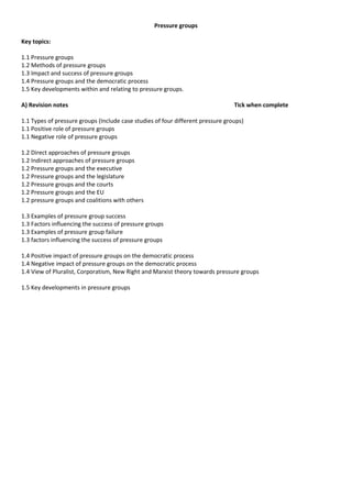 2 – Usually involves you in composing a discussion based on your knowledge and understanding of political parties and pressure groups. (30 marks) AO1:12 A02:12 AO3:6, Spend no more than 25 minutes.