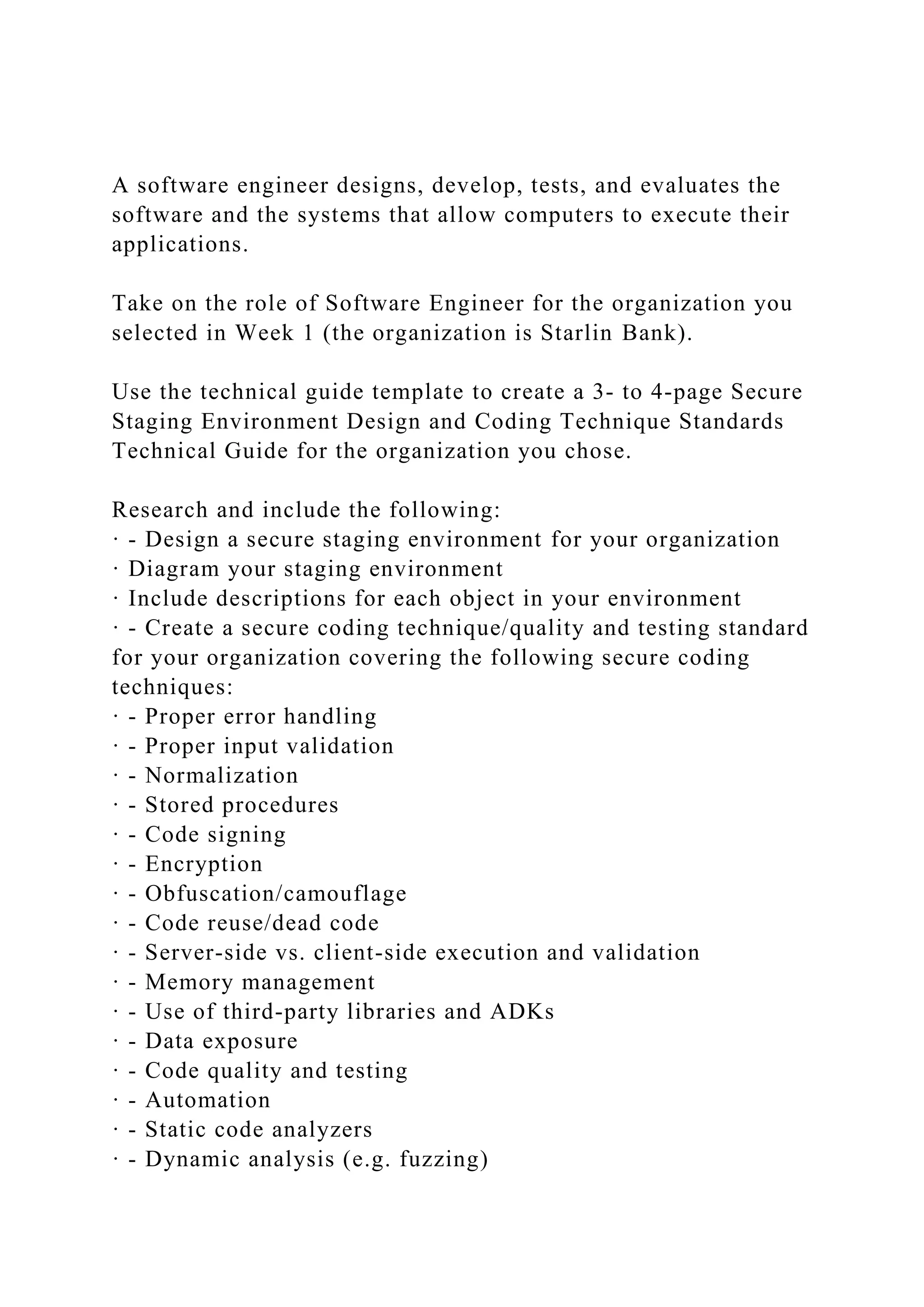 Descriptions Communication Software Engineering A software engineer designs, develop, tests, and evaluates the sof.docx