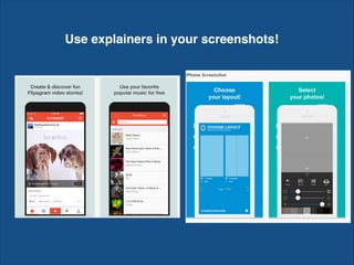 Use explainers in your screenshots!
 