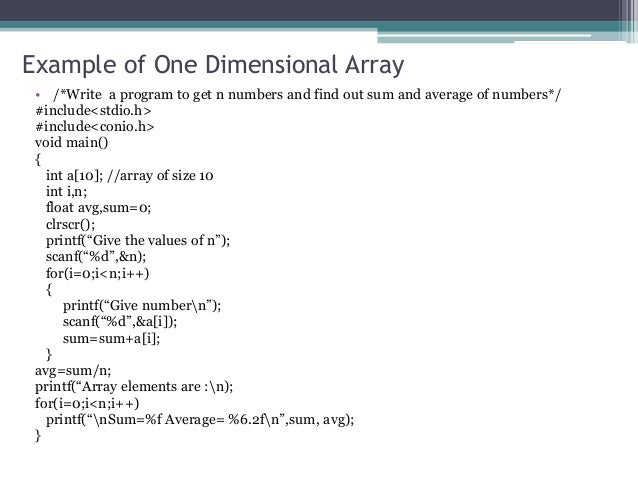 arrays in c language c array size