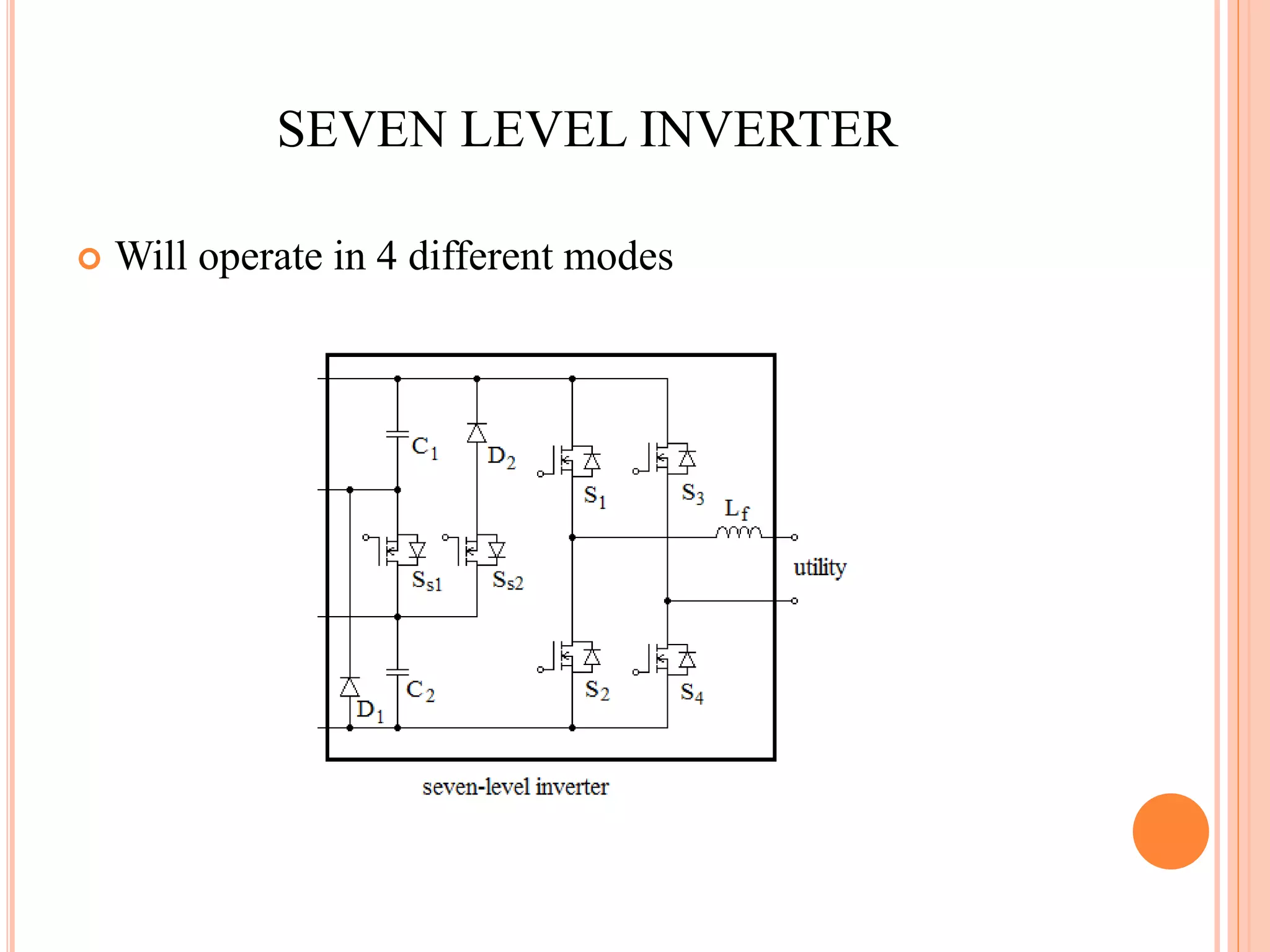 A solar power generation system with a seven level inverter | PPTX