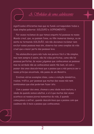 A solidao de uma adolescente