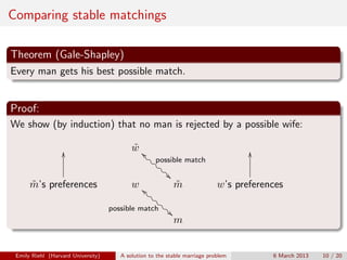A solution to the stable marriage problem | PDF