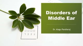 Disorders of
Middle Ear
 