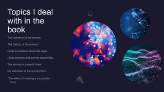 Topics I deal
with in the
book
 