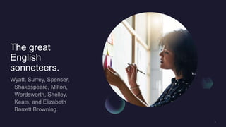 The great
English
sonneteers.
 