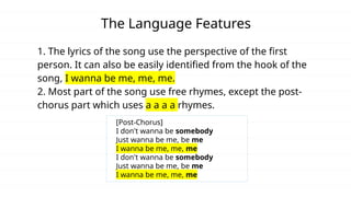 A Song Analysis Example A Powerpoint Presentation | PPTX