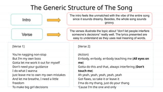 A Song Analysis Example A Powerpoint Presentation | PPTX
