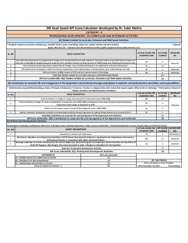 excel activities for college students