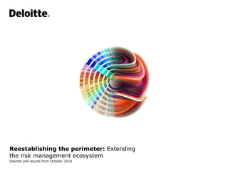 Reestablishing the perimeter: Extending
the risk management ecosystem
Deloitte poll results from October 2018
 